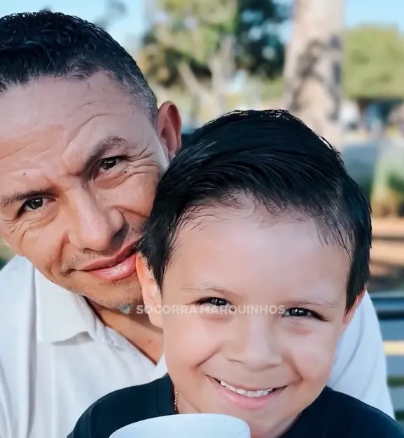 Marquinhos com o pai